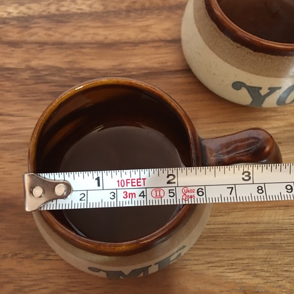 VTG Me and You Stoneware Mugs - Picture 3 of 14